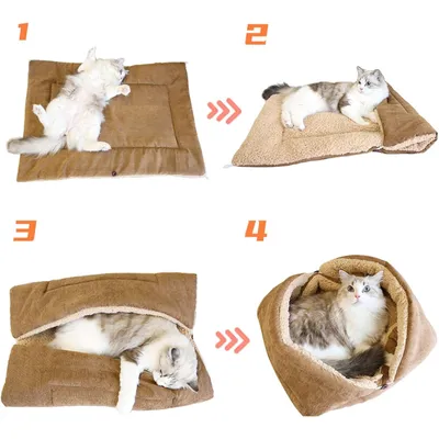 Pawzy Niche pliable pour chaton - coussin respirant et chaud