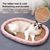 Pawzy Panier en osier pour chat - Natte rafraîchissante été (70x50cm)