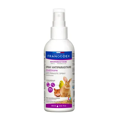 Spray antiparasitaire diméthicone pour petits mammifères et oiseaux