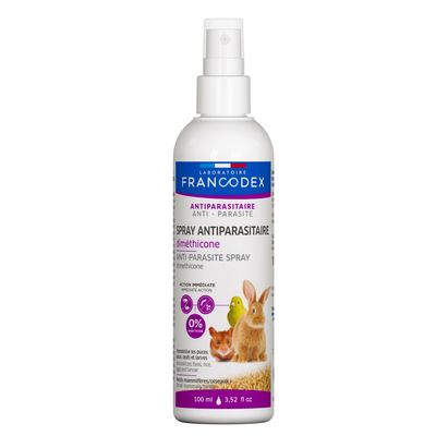 Spray antiparasitaire diméthicone pour petits mammifères et oiseaux