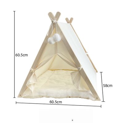 Pawzy Tente lavable pour chat - 4 saisons (Blanc)