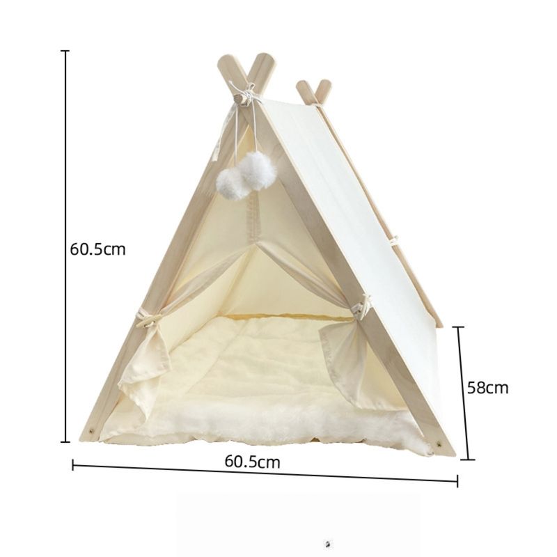 Pawzy Tente lavable pour chat - 4 saisons (Blanc)