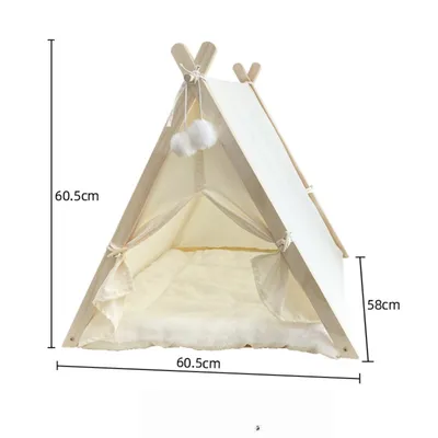 Pawzy Tente lavable pour chat - 4 saisons (Blanc)