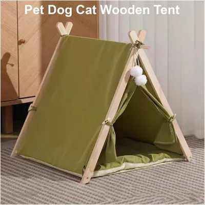 Pawzy Tente lavable pour chat - 4 saisons (Vert)