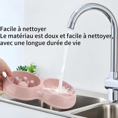 Pawzy Bol d'alimentation ralenti et d'eau pour animaux