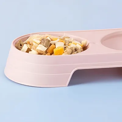 Pawzy Gamelle double, adaptée aux chats et aux chiens