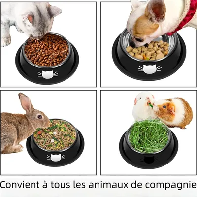 Zoomtopia Gamelle pour chat et chien en acier inoxydable