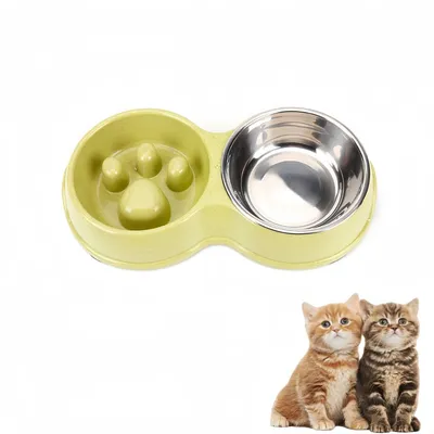 Pawzy Bol d'alimentation ralenti et d'eau pour animaux