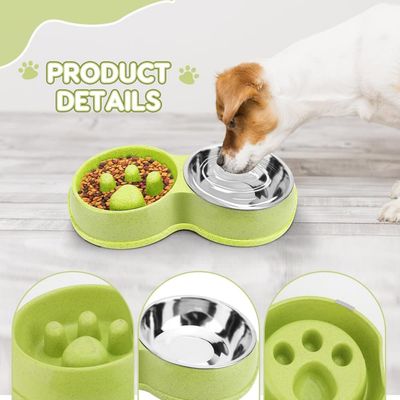 Pawzy Bol d'alimentation ralenti et d'eau pour animaux