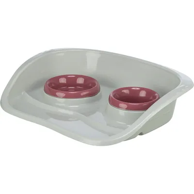 Trixie - Plateau repas 0.25 et 0.3 litre pour chats ou petit chiens couleur