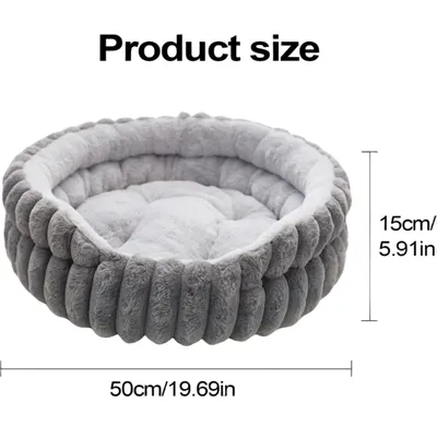 Pawzy Couchage chat douillet - Forme donut pour l'hiver