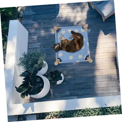 Pawzy Lit surélevé - Hamac lavable pour chat