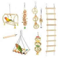 FurryFusion lot de 8 Jouet en bois pour perroquet