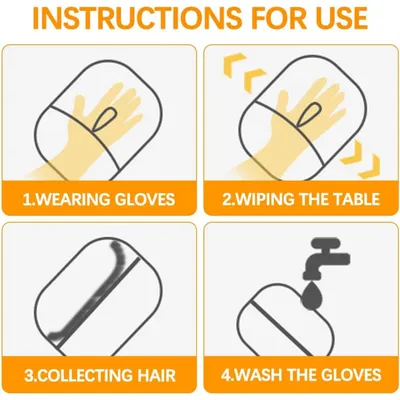 Pawzy Gant épilateur pour chat - Enlève poils sur meubles & vêtements