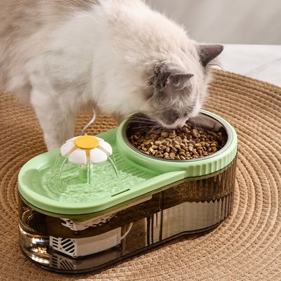 Zoomtopia Distributeur d'eau Automatique pour Chat et mangeoire surélevée