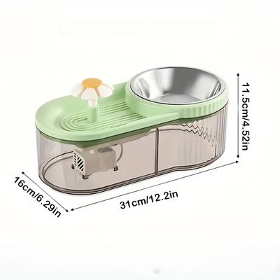 Zoomtopia Distributeur d'eau Automatique pour Chat et mangeoire surélevée