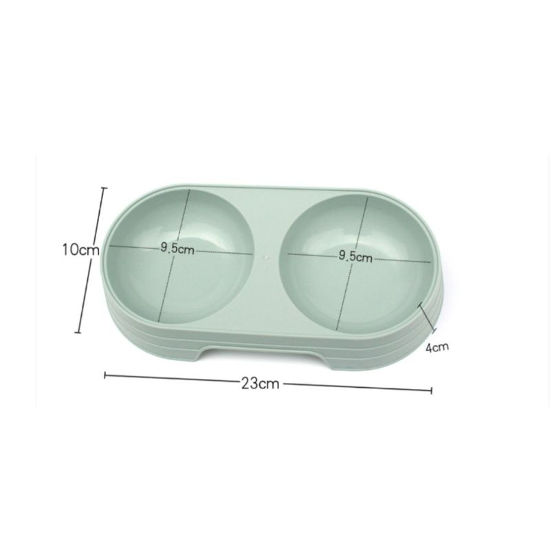 Pawzy Gamelle double chat/chien - Paille de blé, stable