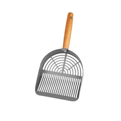 Pawzy Pelle litière chat - métal inox & manche bois