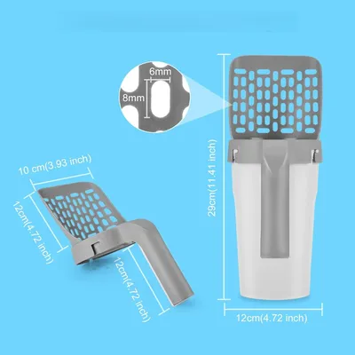 Zoomtopia Pelle à litière 2 en 1 pour chat