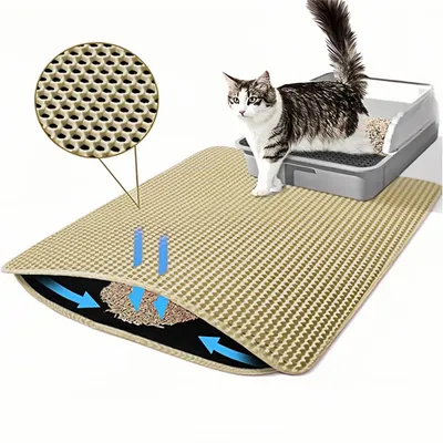 Pawzy Tapis de litière pour chat 60×35CM
