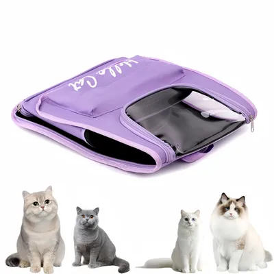Pawzy Sac de voyage pour chat et chien Violet