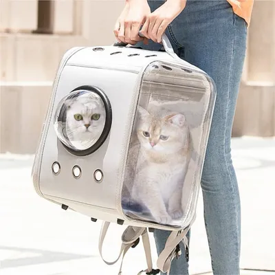 Pawzy Sac Porte-Chat Pliable - Voyage (Gris)