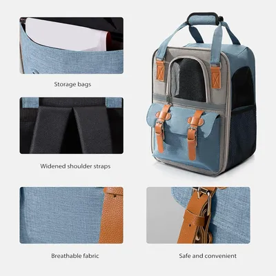 Pawzy Sac à dos transporteur pour chat- Confortable et sûr pour voyages