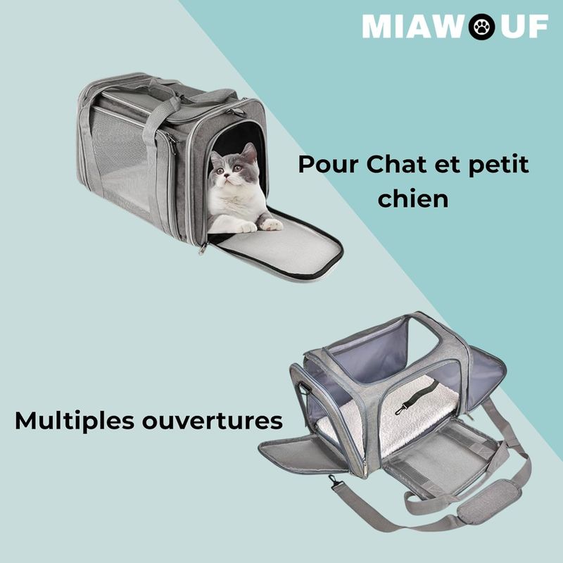 Pawzy Caisse transport chat - 45x30x30cm, max 6kg