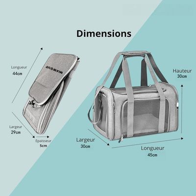 Pawzy Caisse transport chat - 45x30x30cm, max 6kg