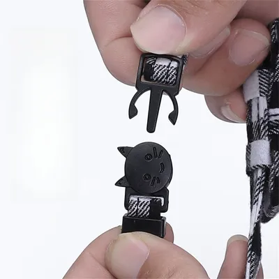 Pawzy Collier pour chat avec nœud à motif carreaux