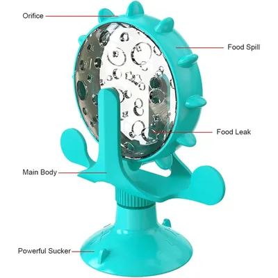 Pawzy Distributeur croquettes tournant pour chat