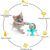 Pawzy Distributeur croquettes tournant pour chat