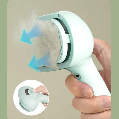 Zoomtopia Brosse de toilettage à vapeur pour chat avec spray antistatique