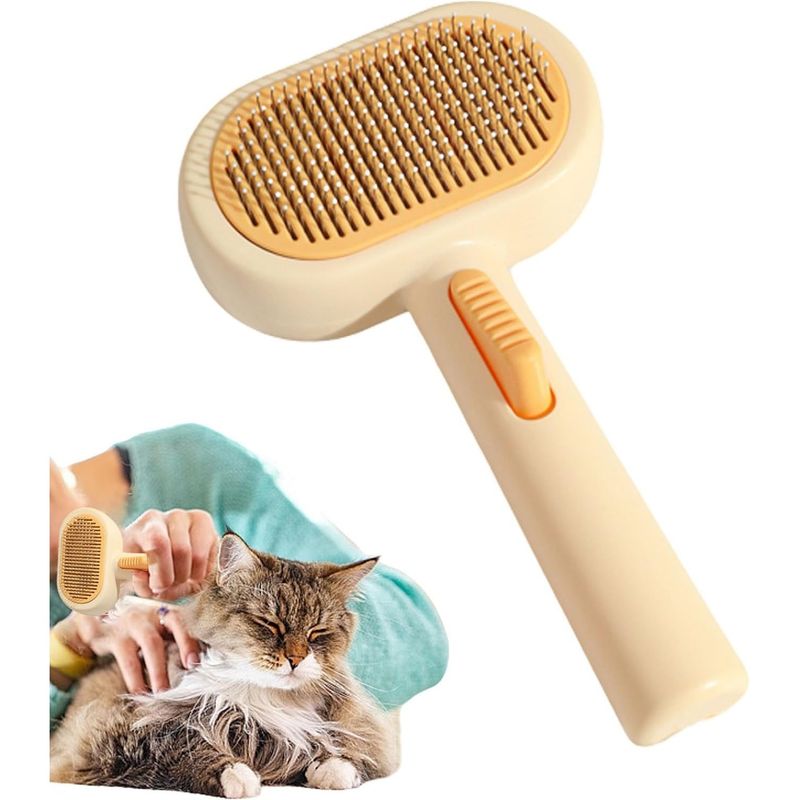Pawzy Peigne toilettage chat（couleur orange）