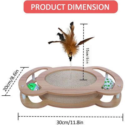 Pawzy Griffoir interactif chat - Sisal naturel + jeu balle ressort
