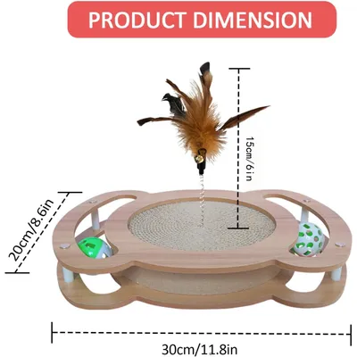 Pawzy Griffoir interactif chat - Sisal naturel + jeu balle ressort