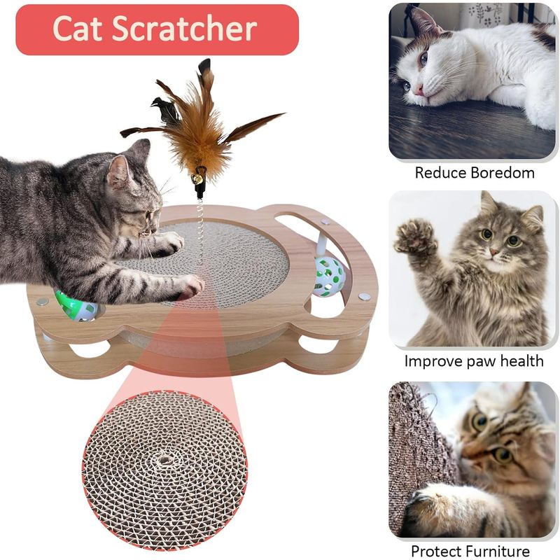 Pawzy Griffoir interactif chat - Sisal naturel + jeu balle ressort