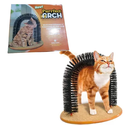 Zoomtopia Brosse de massage pour chat à poils arqués