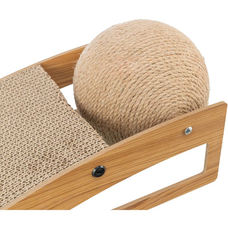 Trixie - Griffoir rampe avec balle 15 cm, 40 x 20 x H 17 cm pour chat