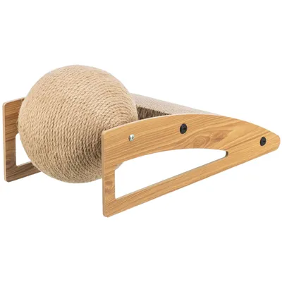 Trixie - Griffoir rampe avec balle 15 cm, 40 x 20 x H 17 cm pour chat