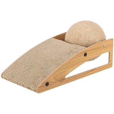 Trixie - Griffoir rampe avec balle 15 cm, 40 x 20 x H 17 cm pour chat
