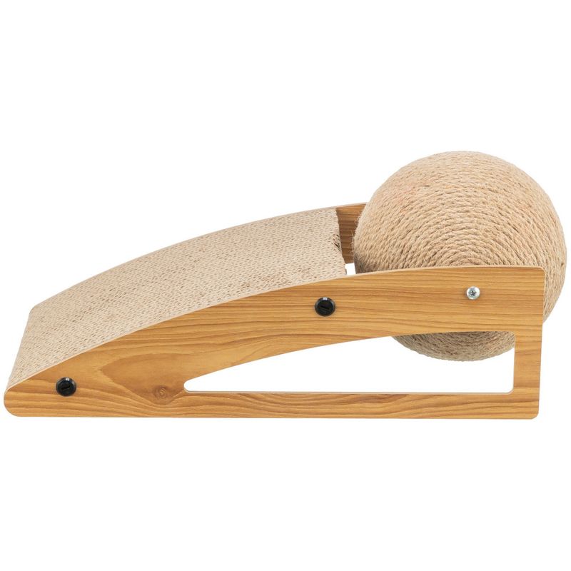 Trixie - Griffoir rampe avec balle 15 cm, 40 x 20 x H 17 cm pour chat
