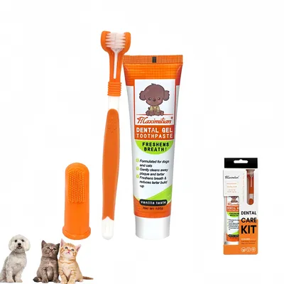 Pawzy Dentifrice et brosse à dents pour chien et chat