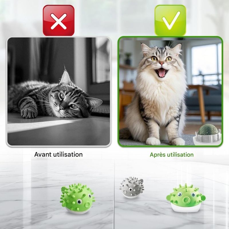 ZooVenture Jouets balles d'herbe à chat pour chat