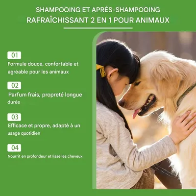 Pawzy Shampoing 2 en 1 pour chiens et chats