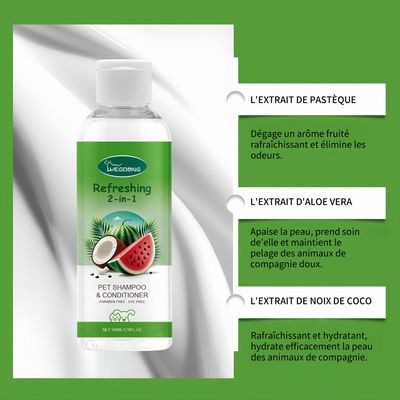 Pawzy Shampoing 2 en 1 pour chiens et chats