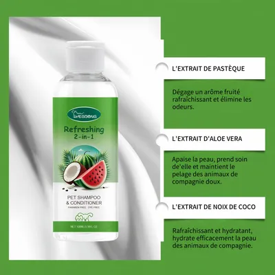 Pawzy Shampoing 2 en 1 pour chiens et chats