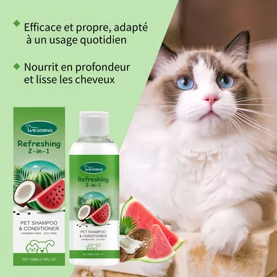Pawzy Shampoing 2 en 1 pour chiens et chats