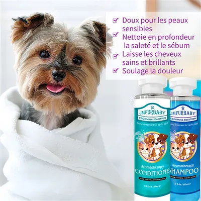Pawzy Shampooing et après - shampooing pour animaux de compagnie 237ml