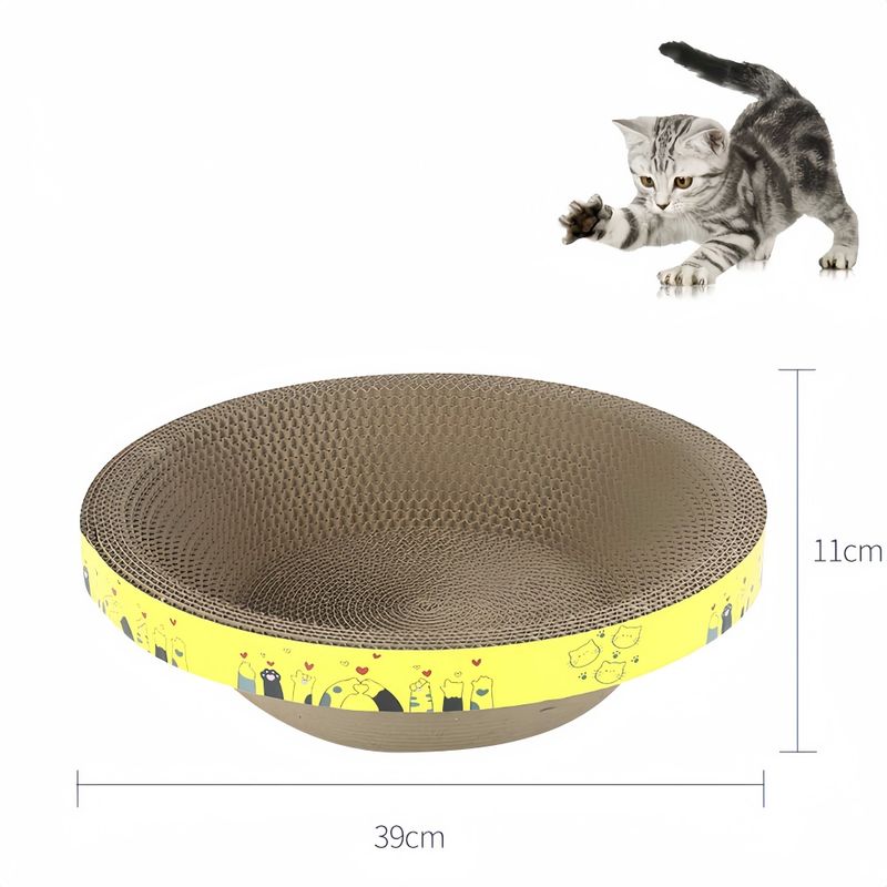 FurryFusion Boîte à griffes pour chat en forme de bol